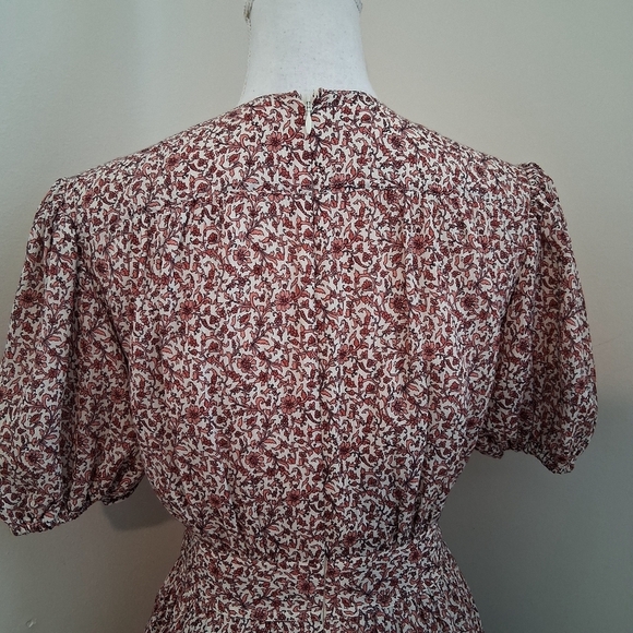 Tory Burch Floral Cotton and Silk Keepsake Dress Size 0 - Picture 7 of 12